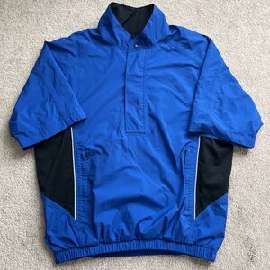 FootJoy DryJoys Rain Jacket Mens Medium Short Sleeve 1/2 Half Zip Windbreaker